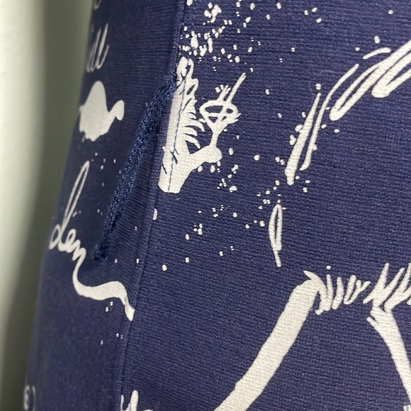 Lilly Pulitzer Navy Blue Pink Ruffle My Feather Script Print Dress Size Small - Picture 10 of 10